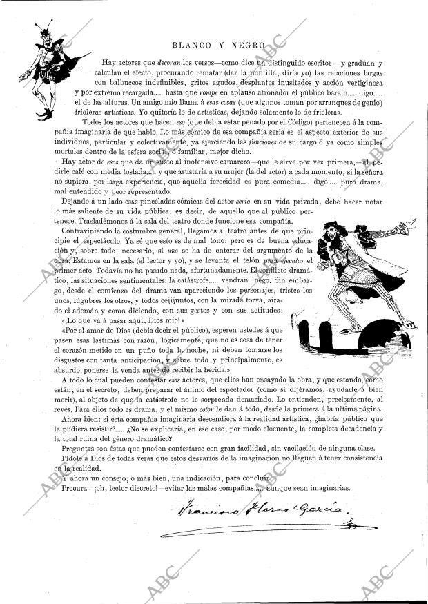 BLANCO Y NEGRO MADRID 07-06-1891 página 12