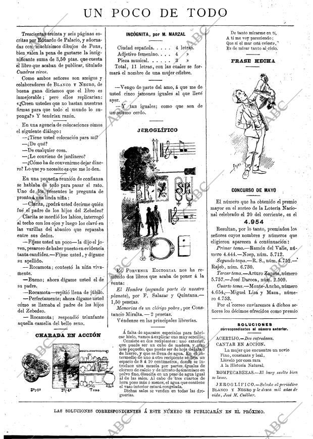 BLANCO Y NEGRO MADRID 28-06-1891 página 15