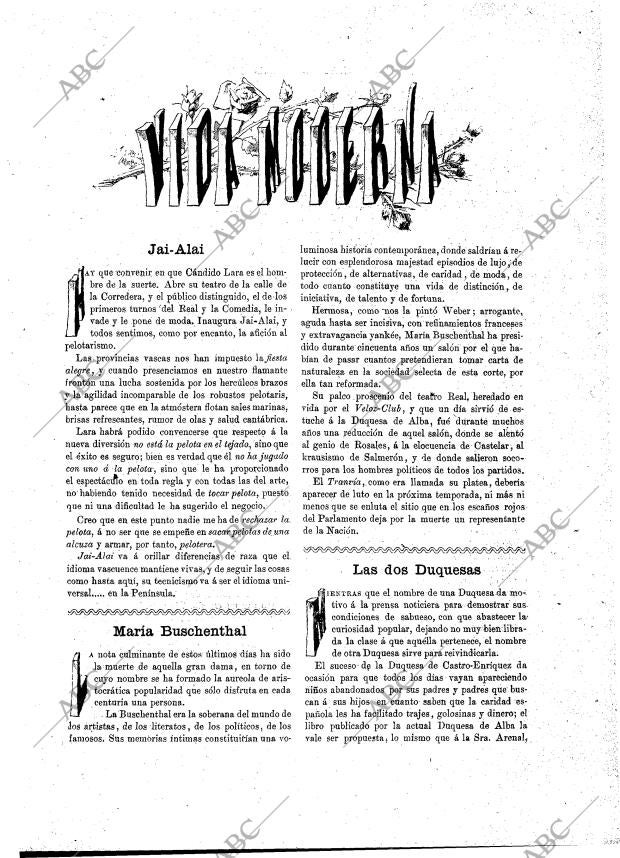 BLANCO Y NEGRO MADRID 28-06-1891 página 3