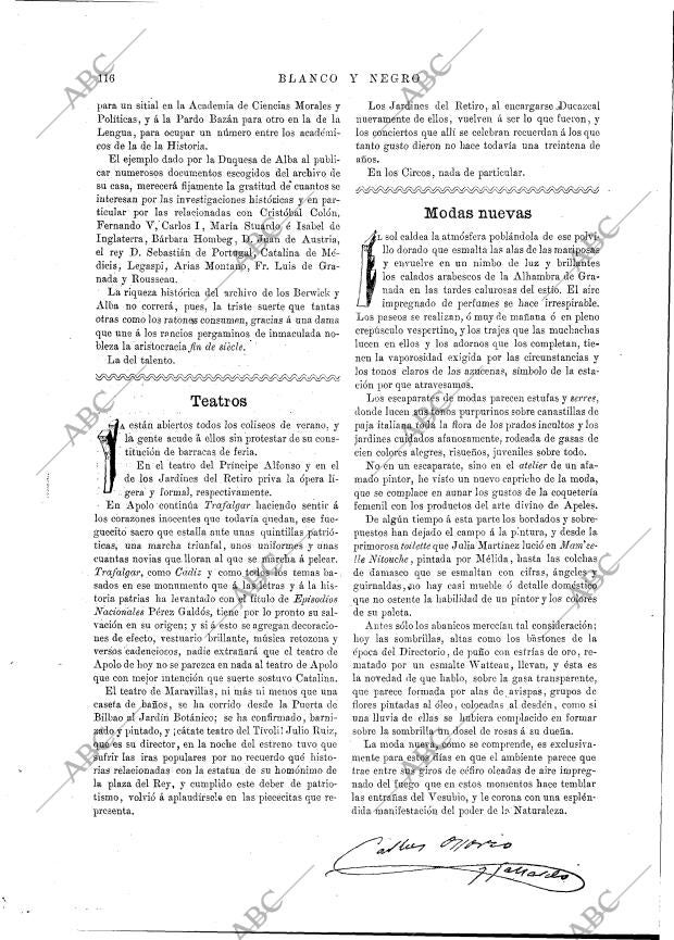 BLANCO Y NEGRO MADRID 28-06-1891 página 4