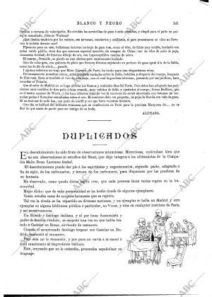 BLANCO Y NEGRO MADRID 05-07-1891 página 13