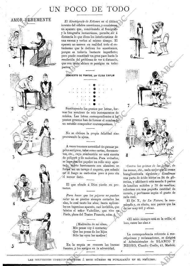 BLANCO Y NEGRO MADRID 05-07-1891 página 15