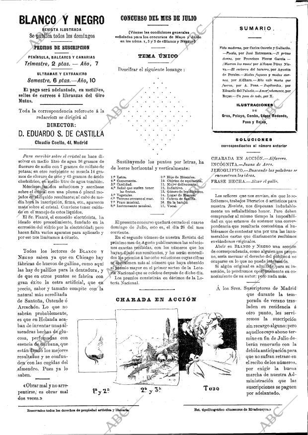 BLANCO Y NEGRO MADRID 05-07-1891 página 16