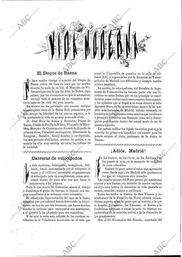 BLANCO Y NEGRO MADRID 05-07-1891 página 2