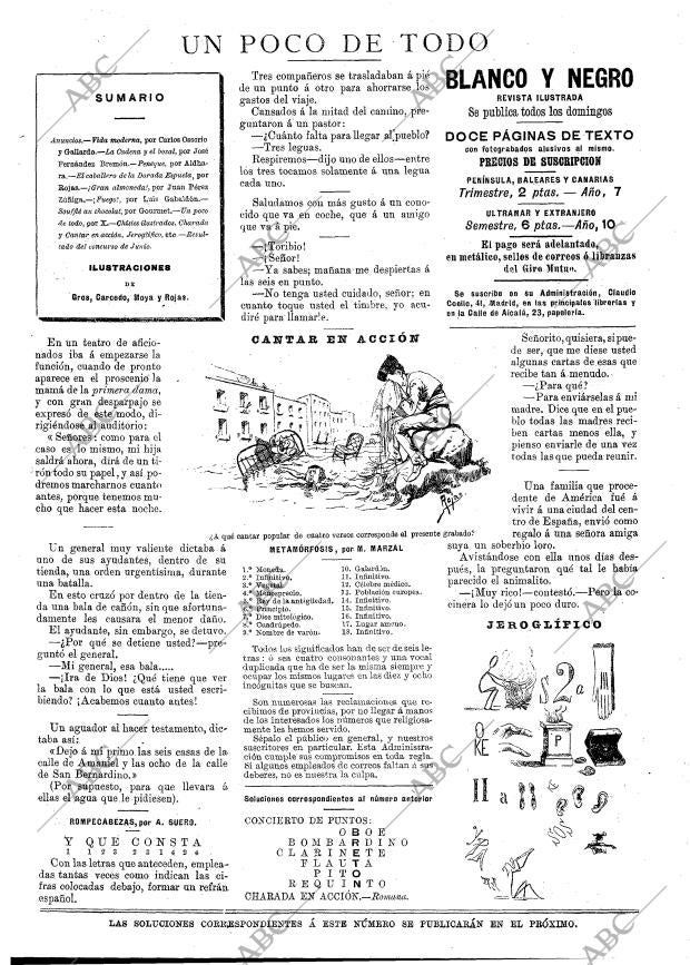 BLANCO Y NEGRO MADRID 12-07-1891 página 15