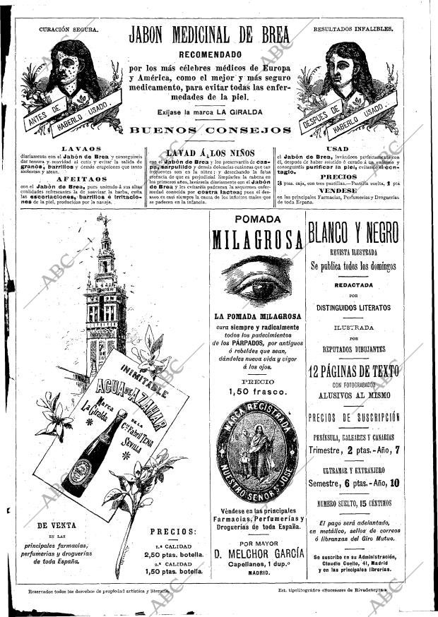 BLANCO Y NEGRO MADRID 19-07-1891 página 16