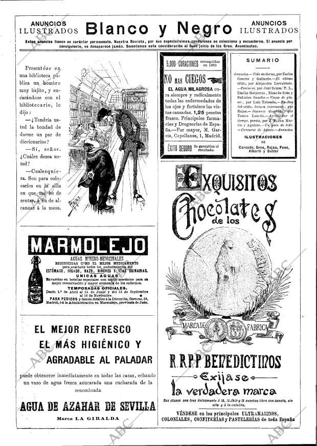 BLANCO Y NEGRO MADRID 02-08-1891 página 2