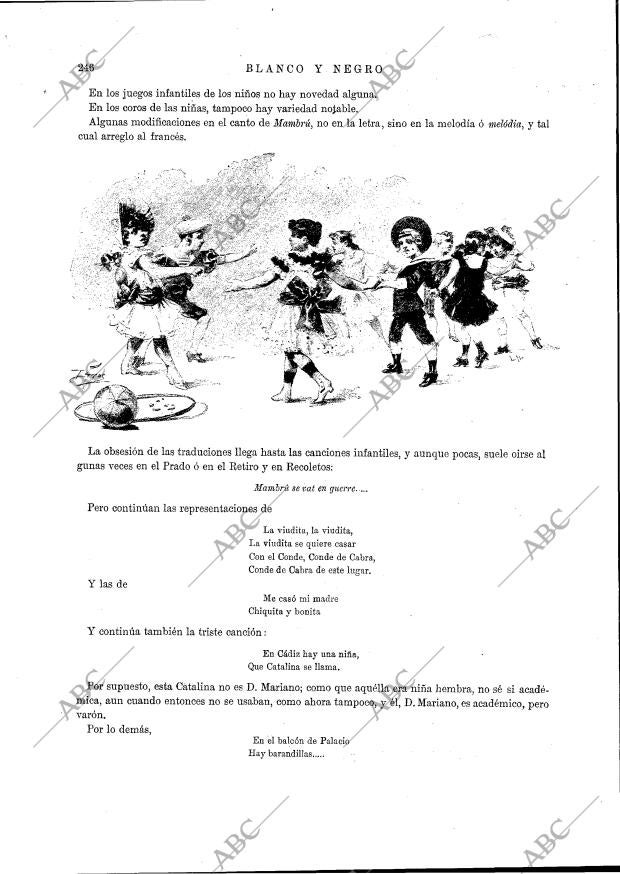 BLANCO Y NEGRO MADRID 23-08-1891 página 6