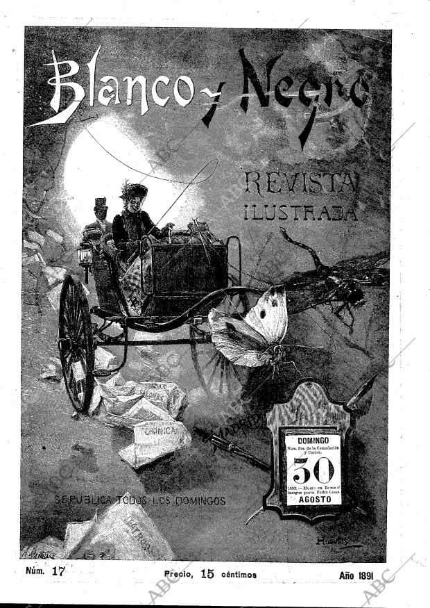 BLANCO Y NEGRO MADRID 30-08-1891 página 1