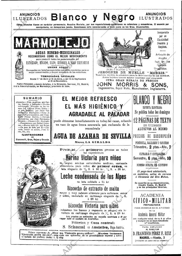 BLANCO Y NEGRO MADRID 30-08-1891 página 2