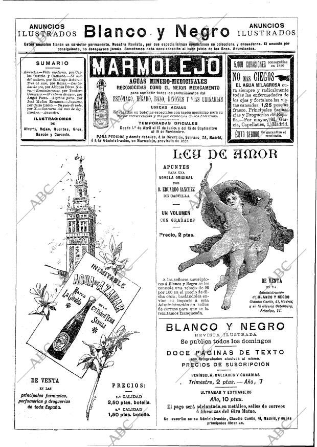 BLANCO Y NEGRO MADRID 06-09-1891 página 2