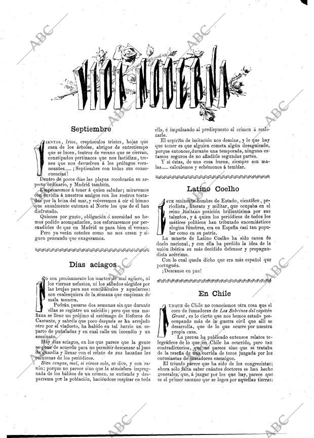 BLANCO Y NEGRO MADRID 06-09-1891 página 3