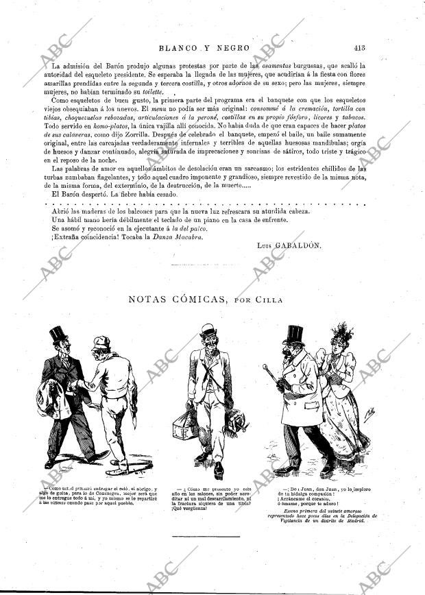 BLANCO Y NEGRO MADRID 01-11-1891 página 13