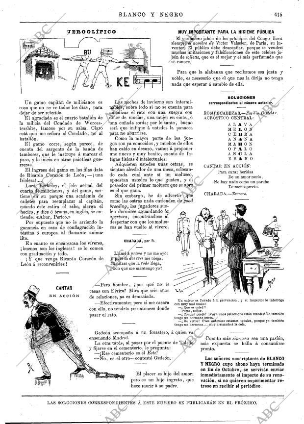 BLANCO Y NEGRO MADRID 01-11-1891 página 15