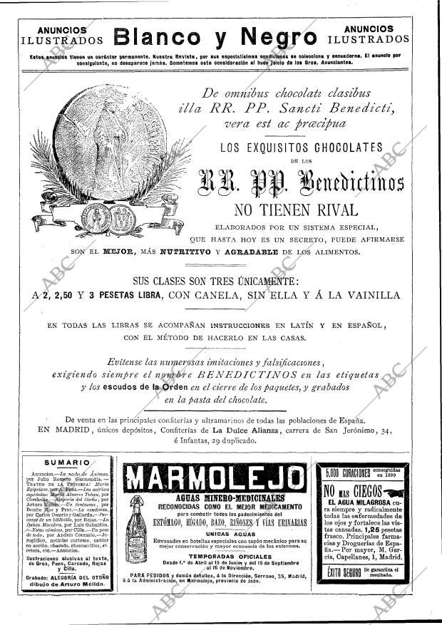 BLANCO Y NEGRO MADRID 01-11-1891 página 2