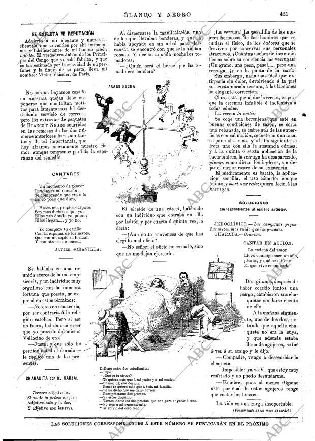 BLANCO Y NEGRO MADRID 08-11-1891 página 15