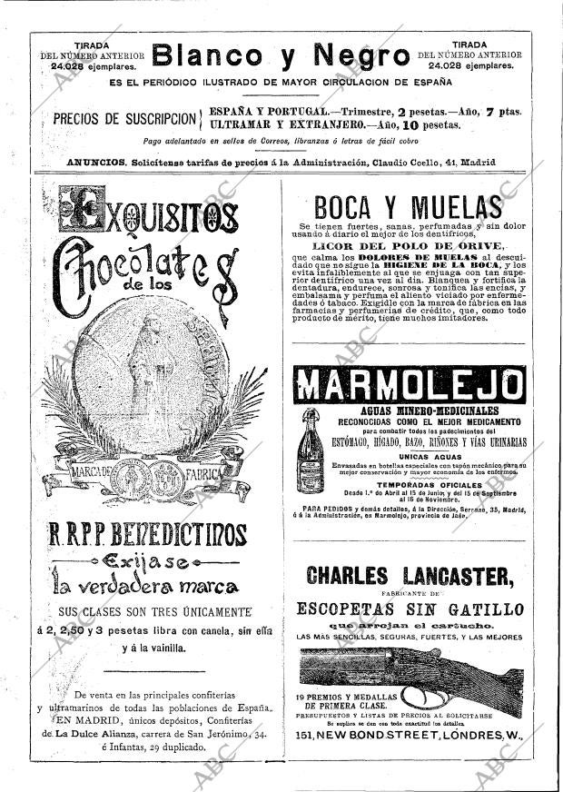 BLANCO Y NEGRO MADRID 22-11-1891 página 2