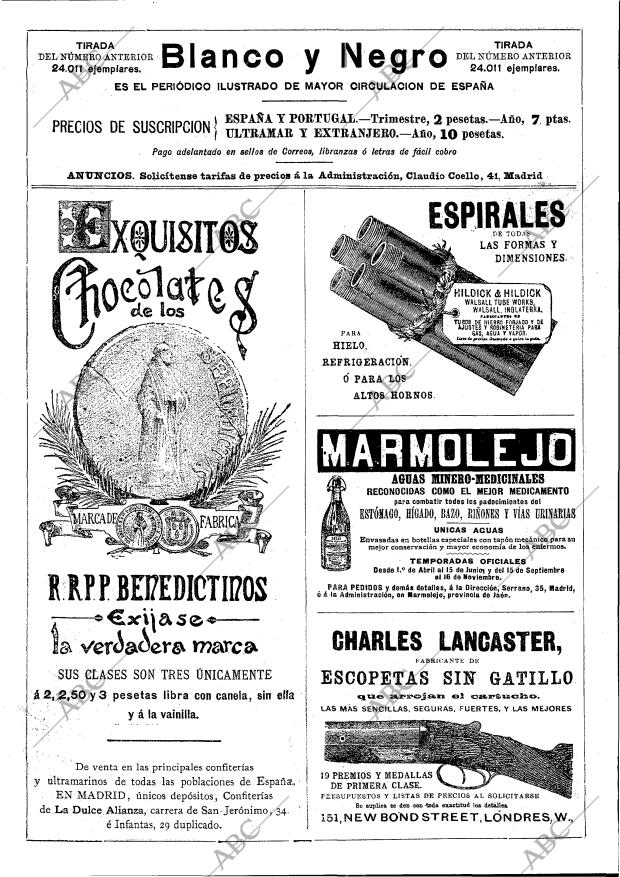 BLANCO Y NEGRO MADRID 29-11-1891 página 2