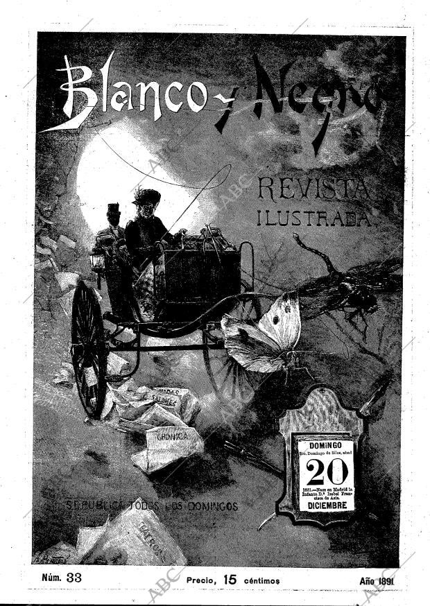 BLANCO Y NEGRO MADRID 20-12-1891 página 1