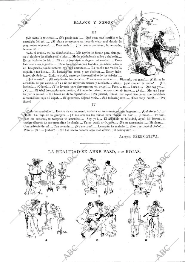 BLANCO Y NEGRO MADRID 27-12-1891 página 8