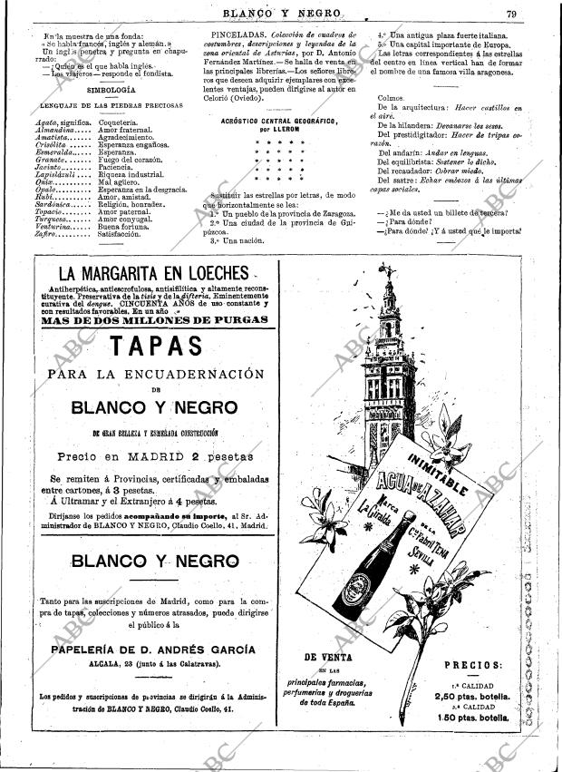 BLANCO Y NEGRO MADRID 31-01-1892 página 15