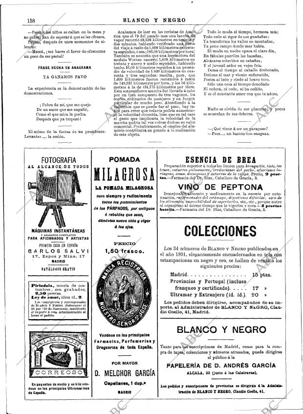 BLANCO Y NEGRO MADRID 06-03-1892 página 14