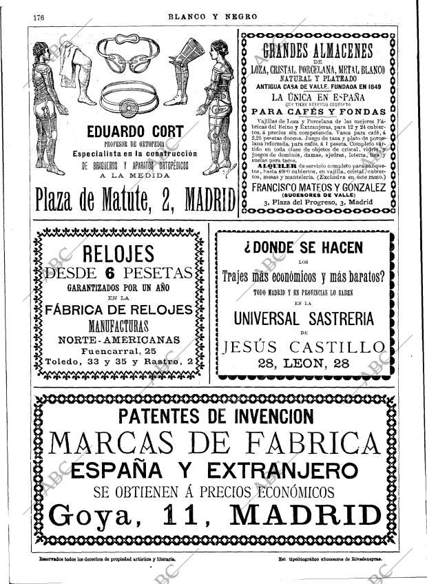 BLANCO Y NEGRO MADRID 13-03-1892 página 16