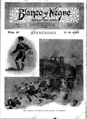 BLANCO Y NEGRO MADRID 10-04-1892 página 1