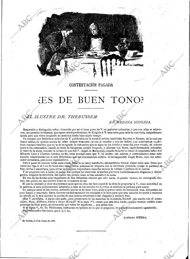 BLANCO Y NEGRO MADRID 31-07-1892 página 13