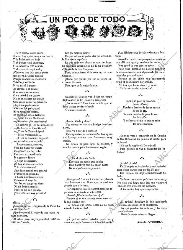 BLANCO Y NEGRO MADRID 31-07-1892 página 15