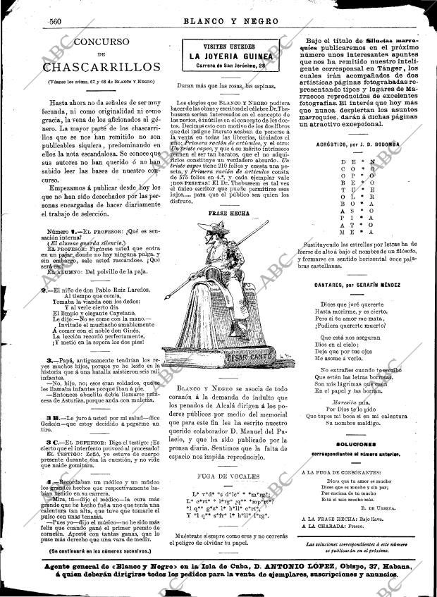 BLANCO Y NEGRO MADRID 28-08-1892 página 16