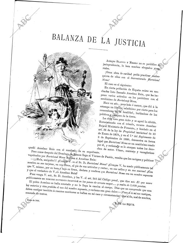 BLANCO Y NEGRO MADRID 14-01-1893 página 12