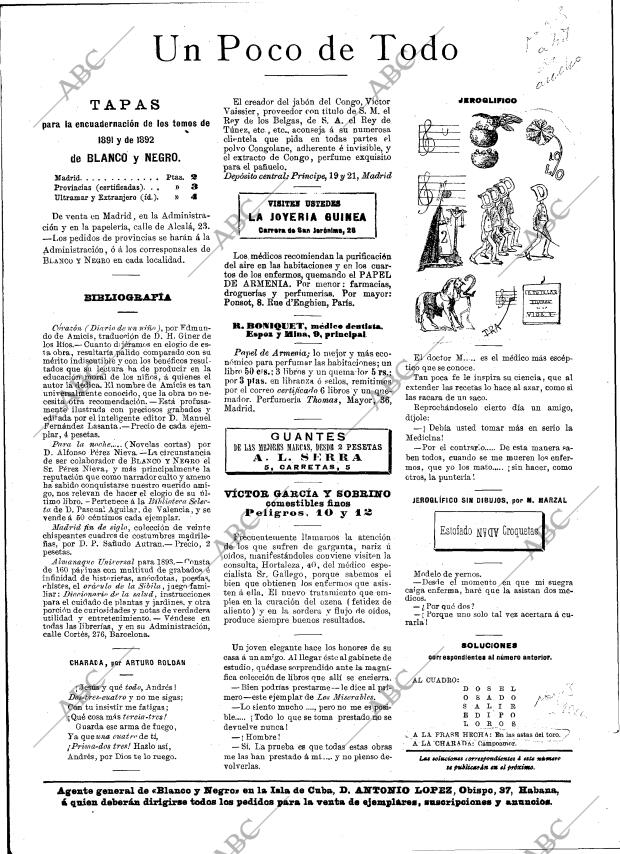BLANCO Y NEGRO MADRID 14-01-1893 página 16