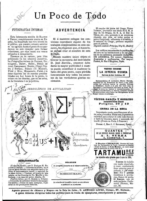 BLANCO Y NEGRO MADRID 23-01-1893 página 21