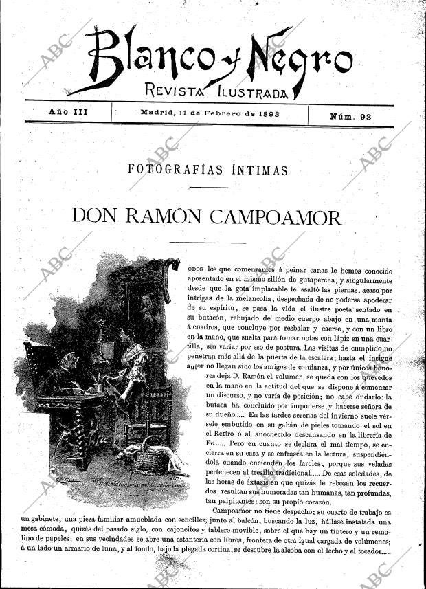 BLANCO Y NEGRO MADRID 11-02-1893 página 1