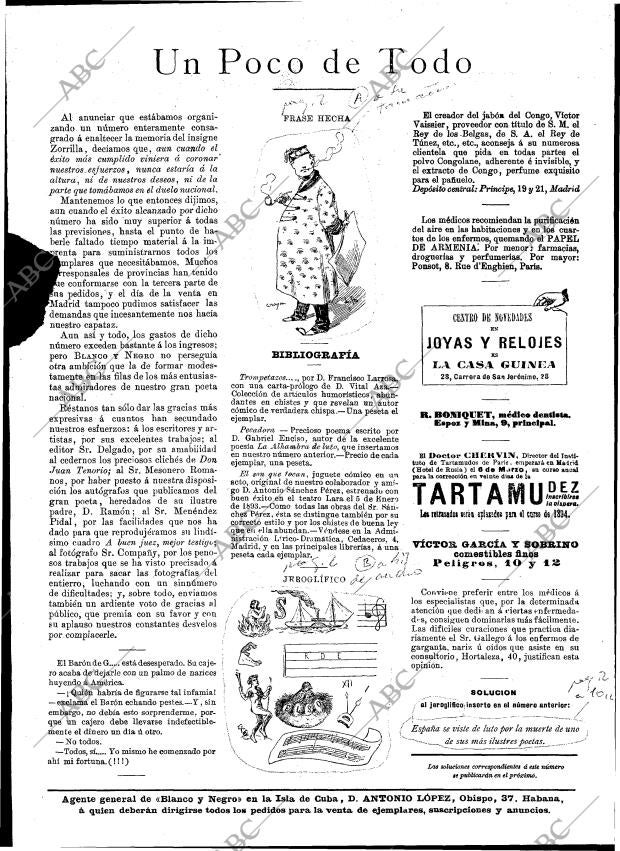 BLANCO Y NEGRO MADRID 11-02-1893 página 16