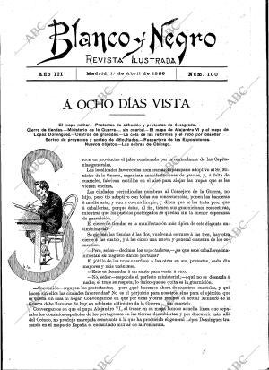 BLANCO Y NEGRO MADRID 01-04-1893 página 1