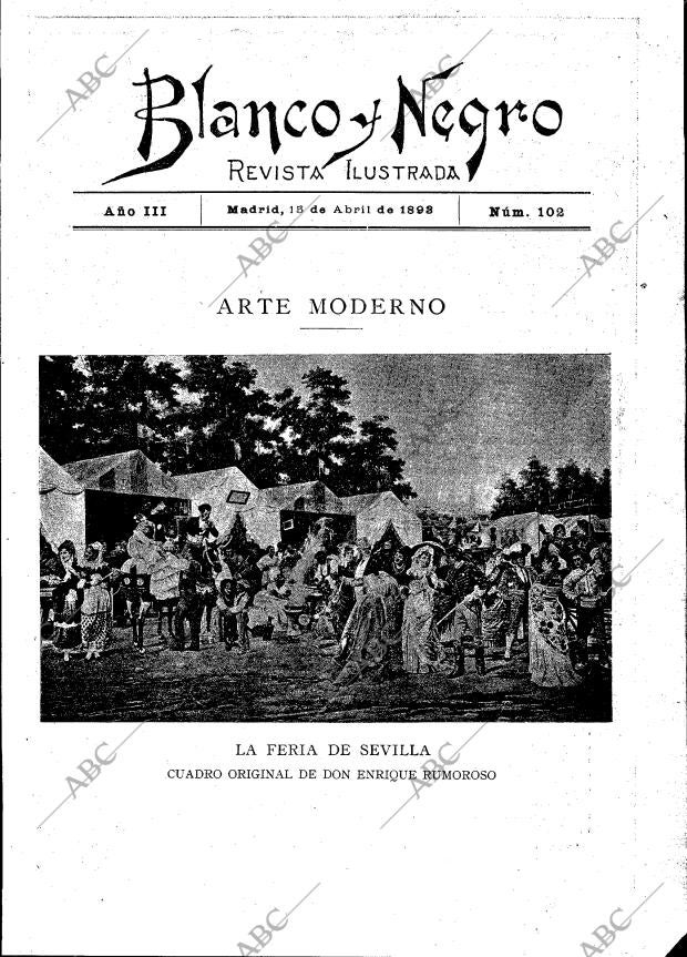 BLANCO Y NEGRO MADRID 15-04-1893 página 1