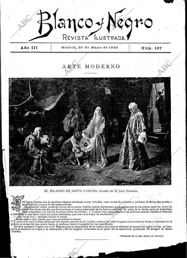 BLANCO Y NEGRO MADRID 20-05-1893 página 1