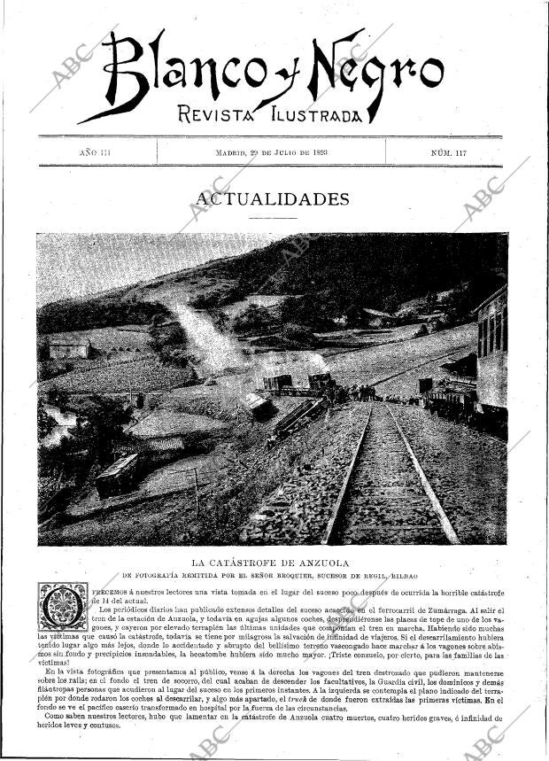 BLANCO Y NEGRO MADRID 29-07-1893 página 1