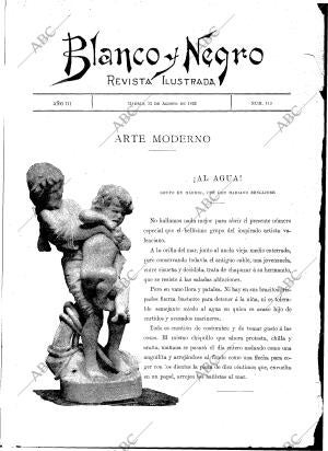 BLANCO Y NEGRO MADRID 12-08-1893 página 1