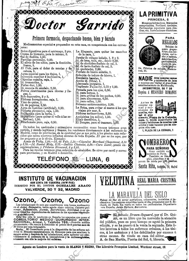 BLANCO Y NEGRO MADRID 25-11-1893 página 19