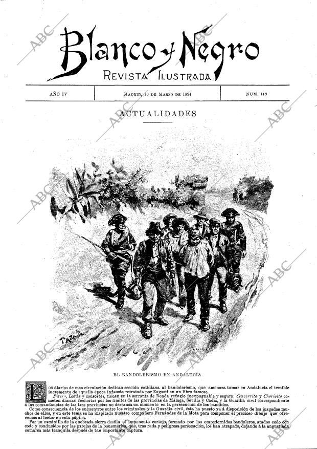 BLANCO Y NEGRO MADRID 10-03-1894 página 1
