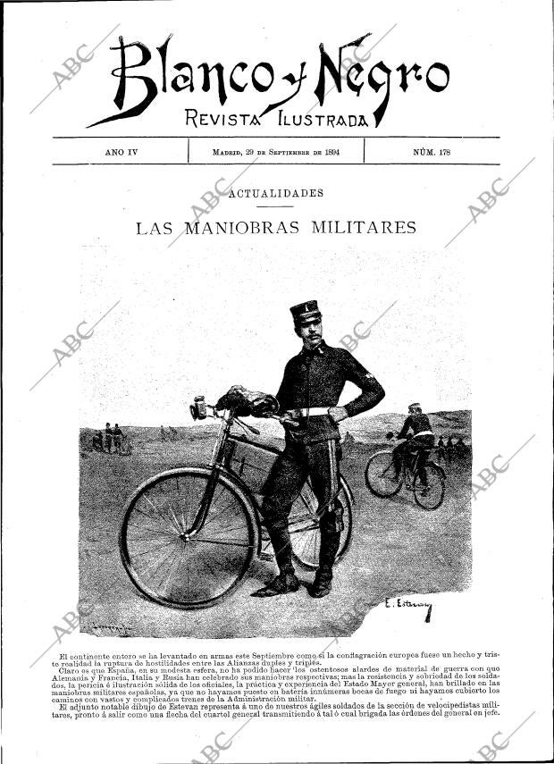 BLANCO Y NEGRO MADRID 29-09-1894 página 1