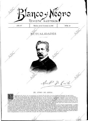 BLANCO Y NEGRO MADRID 24-11-1894 página 1