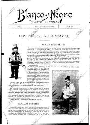 BLANCO Y NEGRO MADRID 23-02-1895 página 1