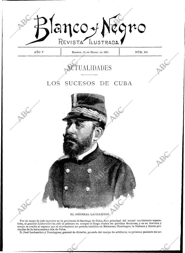 BLANCO Y NEGRO MADRID 16-03-1895 página 1