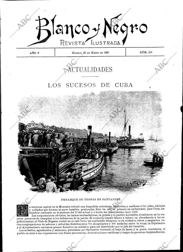 BLANCO Y NEGRO MADRID 23-03-1895 página 1
