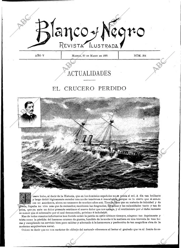 BLANCO Y NEGRO MADRID 30-03-1895 página 1