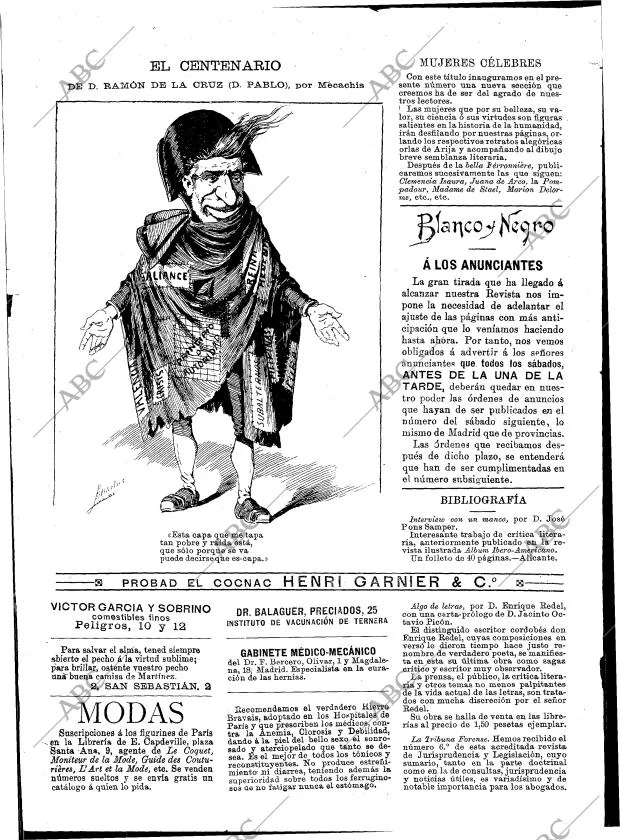 BLANCO Y NEGRO MADRID 30-03-1895 página 16